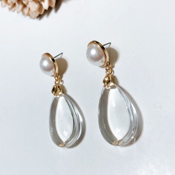 Crystal drop earrings M257 - Picture 2 of 3